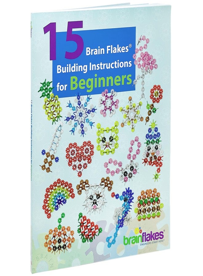 Brain Flakes Building Idea Booklet for Beginners | Large 8.5" x 11" Printed Activity Book with 84 Pages of Step-by-Step Instructions | Easy to Read, Inspires Creativity, Screen Free, for Ages 3+ - Image 1